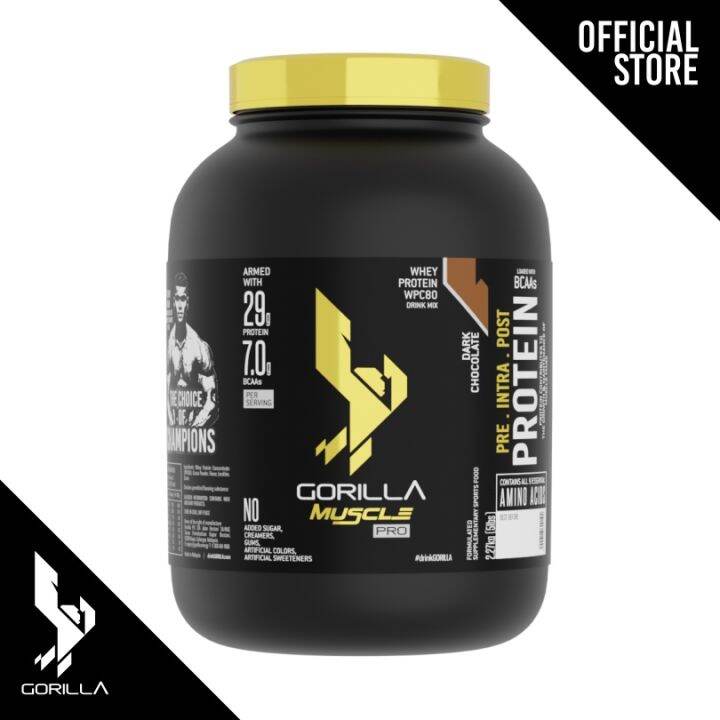 GORILLA Muscle PRO Whey Protein 1kg (2.2lbs) 2.27kg (5lbs) Lazada