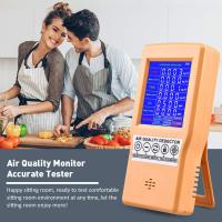 Air Quality Monitor PM2.5 PM10 Formaldehyde HCHO TVOC CO2 LCD Digital Detector Gas Analyzer Protable Air Quality Tester Air Test