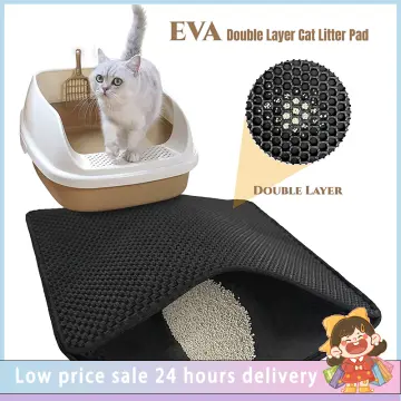 Double-Layer EVA Rubber Waterproof Cat Litter Mat Trapper Pad Pet Rug Pets Litter  Box Mat
