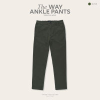 TWENTYSECOND กางเกงขายาว 5 ส่วน รุ่น Way Ankle Pants - สีเขียว / Olive