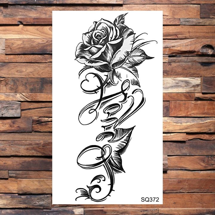 yf-snake-temporary-tattoos-for-women-girls-realistic-rose-flower-letter-butterfly-serpent-fake-tattoo-sticker-arm-body-tatoos