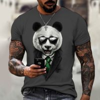 Giant Panda 3D Print Mens Childrens Crew Neck T-shirt Casual Cute Funny Harajuku Comfortable Breathable Thin Summer Top