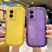 Jingsanc ปลอกใสสำหรับ Realme Narzo 50 5กรัมโทรศัพท์กรณีล้างซิลิโคนอ่อนนุ่ม TPU เลนส์ป้องกันลูกอมสีปกหลัง