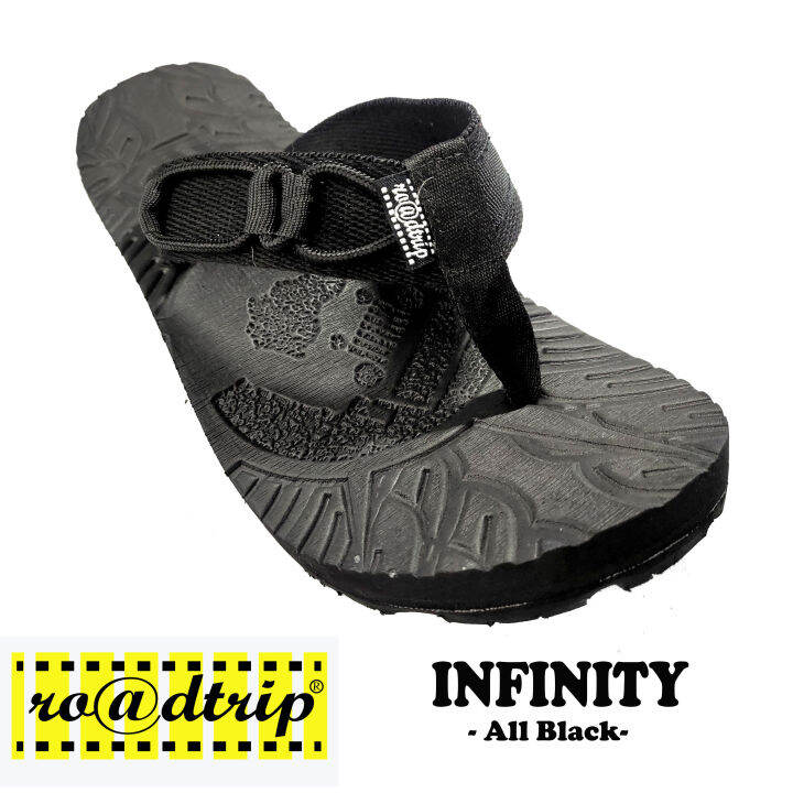 Roadtrip Infinity Black Mens Rubber sole sandals made in Marikina 