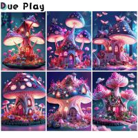 Diamond Embroidery 5D Set Mushroom House Painting Landscape Mosaic Hobby And Needlework Bedroom Decoration