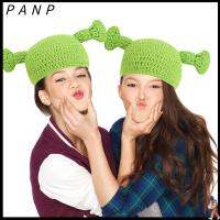 PANP ตลก น่ารัก การ์ตูน หมวก ฤดูหนาว คริสต์มาส คอสเพลย์ Prop มีหู Shrek Hats หมวกบีนนี่สีเขียว