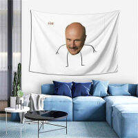 【cw】Funny Dr Phil Meme Large Fabric Wall Tapestry Kawaii Room Decor Aesthetic Tapiz Boho Hippe Yoga Beach Towel Decorative Blankets ！