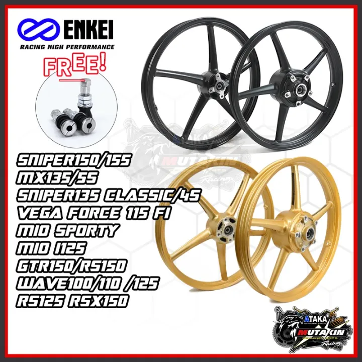 【factory outlet】 Enkei Mags 522 5 spoke for Sniper150 Sniper135 Classic