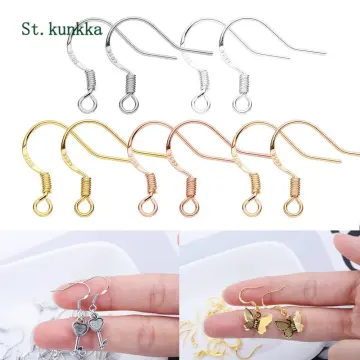 925 Sterling Silver Earring Hooks Hypoallergenic Ear Wire Fish Hooks For  Jewelry Making Jewelry Accessories Parts With Rubber Earring Back Plugs For  D