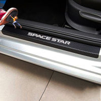 For Mitsubishi Space Star 4pcs Car Door Sill Protector Sticker Carbon Fiber Vinyl Sticker Car Accessories