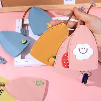 【CW】Korea Cute Cartoon Unisex Pull Type Key Bag PU Leather Key Wallets Housekeepers Car Key Holder Case New Leather Keychain Pouch