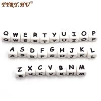 TYRY.HU 20pcs Letter Silicone Beads Personalized Teething Teethers DIY Pacifier Chains Pearl Silicon Alphabet Beads Accessories Traps  Drains