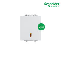 Schneider Electric สวิตช์สองทาง 1.5 ช่อง มีพรายน้ำ สวิตช์แบบกดเด้งกลับ สีขาว รุ่น Zencelo : 8431M_2_WE สั่งซื้อได้ที่ร้าน  PlugOn