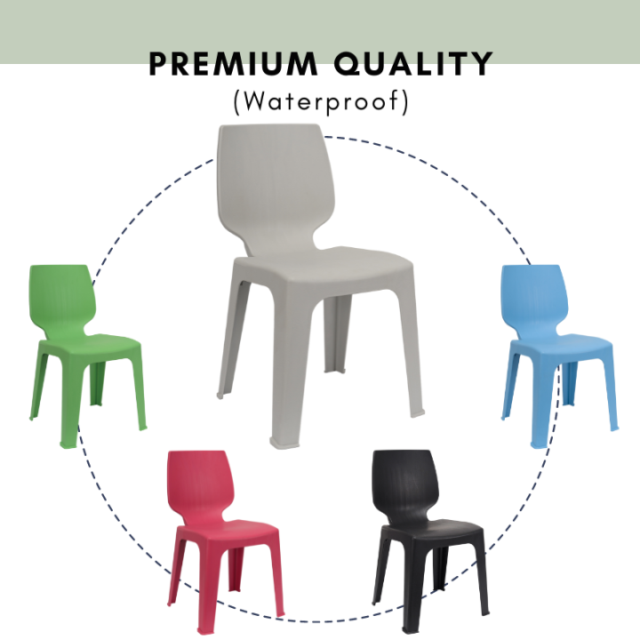 Alora Furniture OPTIMUS Waterproof Premium Quality Plastic PVC Chair / Plastic Chair / PVC