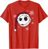 2023 NewSanta Skull Skeleton Hipster Christmas Men เสื้อยืด Nightmare Before Christmas Snowflake Holiday เสื้อยืดผู้หญิง Xmas Tee Tops