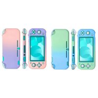 2x for Nintendo Switch Lite Case Shell Colorful Cute Hard Back Cover Skin Game Console Purple-Pink &amp; Blue-Green