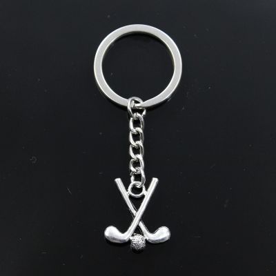 Fashion Keychain 25x22mm Hockey Stick Pendants Men Jewelry Car Chain Holder Souvenir