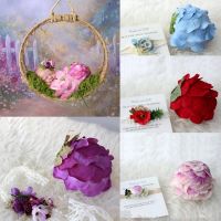 Baby Flower Headband set Newborn Photography Props for Baby Boys Girls 4-color Sets  Packs