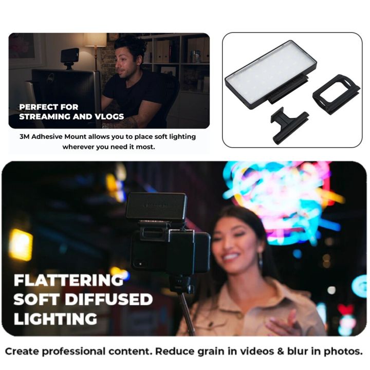 2023ใหม่-ไฟเติม-led-วิดีโอขนาดมินิแบบพกพาสำหรับใช้กับกล้องถ่ายรูปไฟแฟลชในสตูดิโออุปกรณ์เสริมสำหรับโทรศัพท์มือถือ