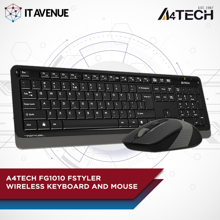 A4TECH FG1010 FSTYLER WIRELESS KEYBOARD AND MOUSE | Lazada PH