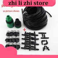 zhilizhi Store 10m Irrigation System Set 4/7mm Tube Garden Fog Nozzles Misting Cooling Automatic Watering Hose Spray Head Tee Connector