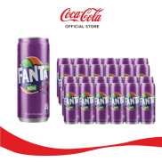 Lốc 24 Lon Nước Giải Khát Có Ga Fanta Nho 320ml Lon