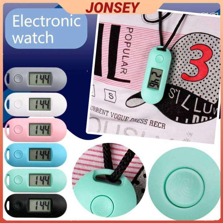 Silent Luminous ABS Digital Electronic Clock Mini Portable Keychain