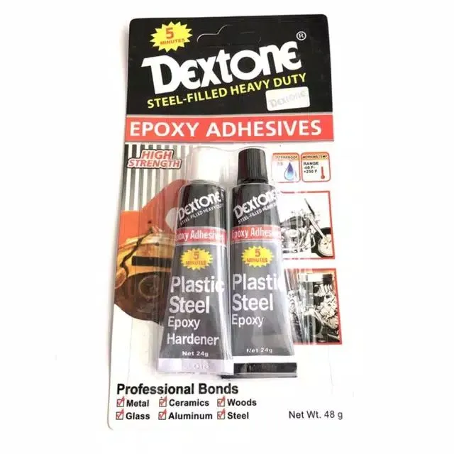 Lem Besi Campur 5 Menit Dextone 48 Gram Plastic Steel Epoxy Hardener