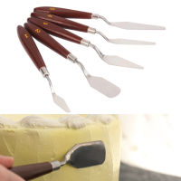 5ชิ้น/ชุดสแตนเลส Spatula อบเครื่องมือทำขนมฟองดูขูดเครื่องมืออบขนมเครื่องมือตกแต่งเค้กตะหลิวภาพวาดสีน้ำมัน