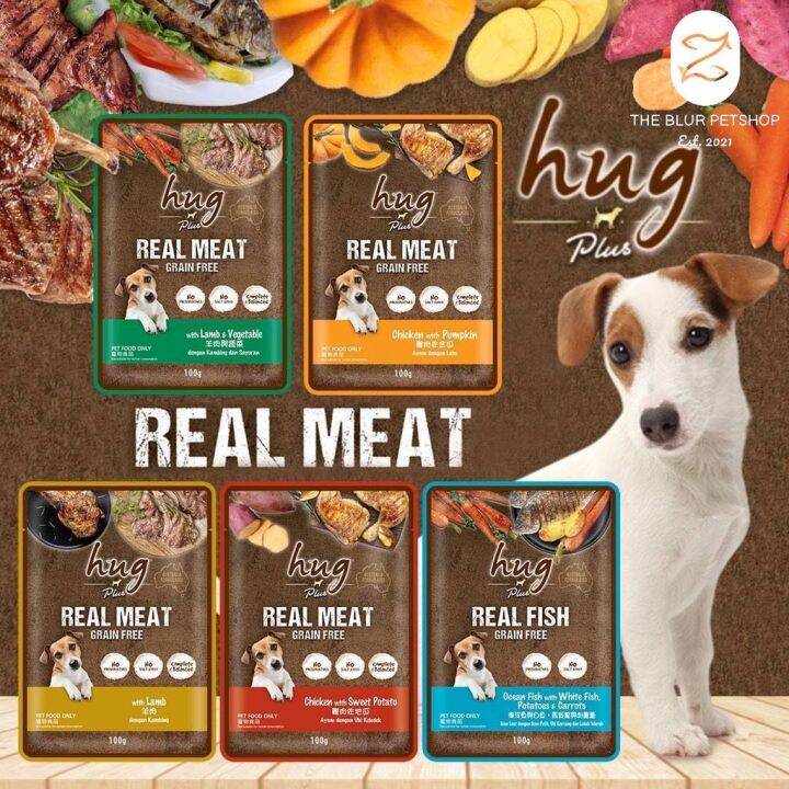 Thailand Quality All Stages 100g Real Meat Grain Free Dog Food Pouch