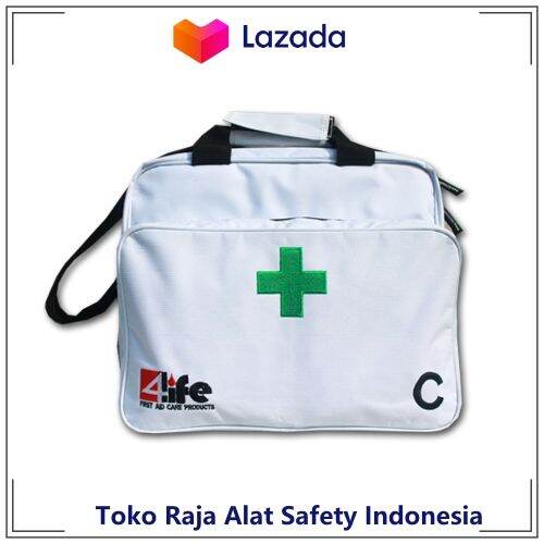 4Life White Bag Kit / Tas P3K 4Life Putih Model Slempang Lengkap Dengan ...