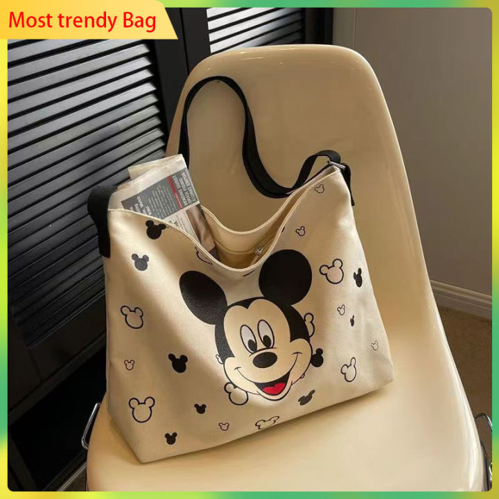 Disney Mickey Mouse Bag Shoulder Cartoon Lady Tote Large Capacity