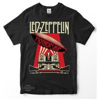 เสื้อยืดพรีเมี่ยมZeppelin LED - MOTHERSHIP / เสื้อเชิ้ตวินเทจสําหรับผู้ชายผู้หญิง