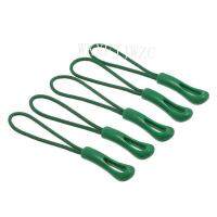 20pcs Grass Green Zipper Pulls Strong Hollow Nylon Cord with Rubber Gripper Pull To Fit Any Zipper Materials Zipper Fixer