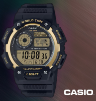 Casio รุ่น AE-1400WH-9AV นาฬิกาข้อมือผู้ชาย สายเรซิ่นสีดำ แบต 10ปี  - มั่นใจ ของแท้ 100% ประกันศูนย์ 1 ปีเต็ม