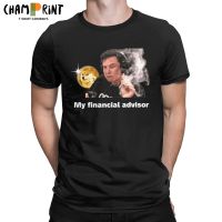 My Financial Advisor Elon Musk Dogecoin เสื้อยืดผู้ชาย Wallstreetbets GME WSB T เสื้อ Stonks เทรดเดอร์ Bitcoin Tees วันเกิดของขวัญ S-5XL