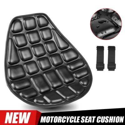 【LZ】 Universal Motorcycle Seat Cushion PU 3D Comfort Gel Seat Cushion Motorbike Sponge Elastic Shock Decompression Saddles Pad Cover