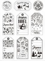 2023 French Christmas stamp Clear Stamp for Scrapbooking Transparent Silicone Rubber DIY Photo Album Decor