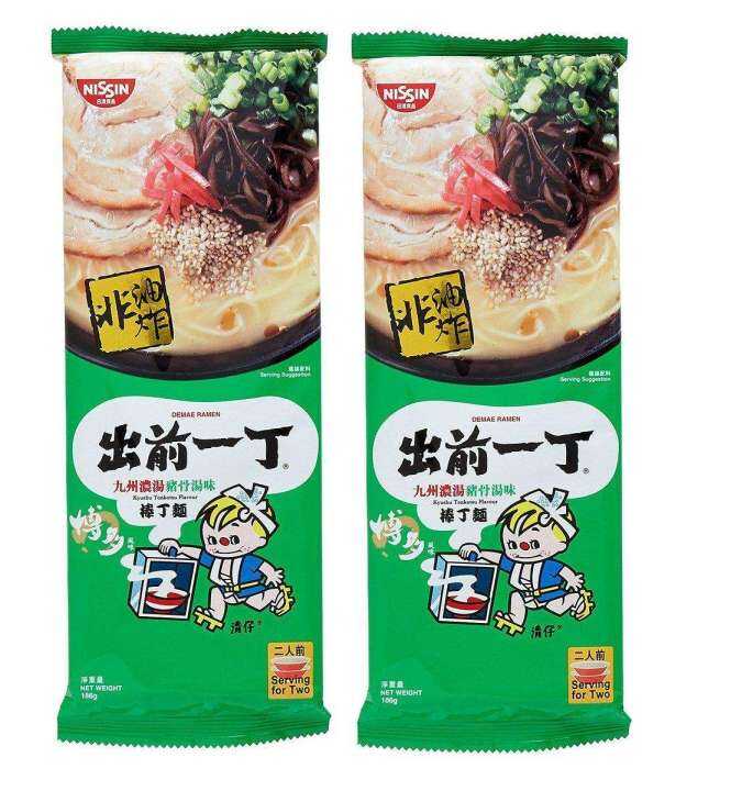 NISSIN Demae Ramen Kyushu Tonkotsu Flavour Instant Noodle 186g