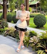 MAIDE Áó peplum thiết kế thanh lịch CORA TOP KEM