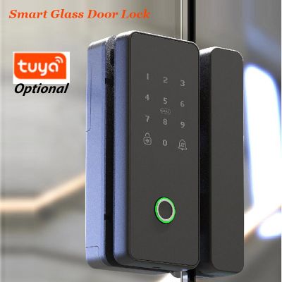 【YF】 Smart Lock For Glass Door Wooden Or Wifi Tuya SMart Biometric Fingerprint Electronic Digital Drill free