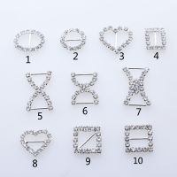 ZMASEY Shoe Buckles Direct Selling 10pcs/lot Factory Price Metal Mix Size Diamond Buckle Sewing Handwork Ribbon Accessory