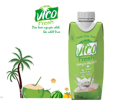 Combo 6 hộp dừa vico fresh 330ml - 3 dứa, 3 natural - ảnh sản phẩm 4