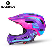 ROCKBROS Full Covered Bicycle Helmet For Children Kids EPS Removable Design Integrally-molded Cycling Safety Helmet Accessories