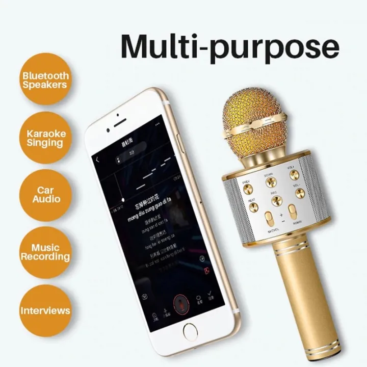 COD Tiktok Wireless Microphone Bluetooth Mobile Phone Connected
