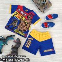 เสื้อชุดเด็ก ลายไดโนเสาร์ DinosaurX ของแท้ Size 4-6-8 / Size S-M-L-XL อายุ 4 -10 ปี  พร้อมส่ง MX650452