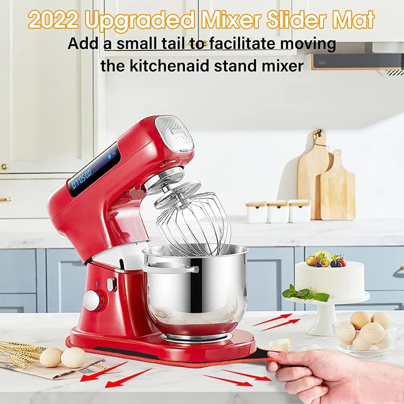 Mixer Sliding Mat for KidchenAid Stand Mixer, Mixer Mover Sliding Mat Pad  Appliance Slider, Mixer Glide Mats, Perfect Mixer Accessory for KitchenAid,  (Fit for Tilt Head 4.5-5 Quart, Red)