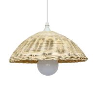 Vintage Bamboo Lamp Shade Decorative Replacement Rattan Lamp Shade Pendant Bulb Guard for Table Lamp Study Room Bedroom Cafe LED Strip Lighting