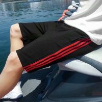 Striped Sports Shorts Mens Summer Thin Loose Casual Pants 2021 New Ins Hong Kong Style Wide-Leg Half Pants