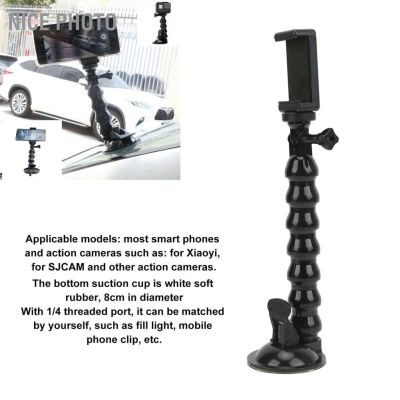 Nice photo Flexible Gooseneck Extension Suction Cup Car Mount Holder with Phone for Action Camera